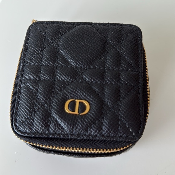 DIOR BLACK LEATHER ZIPPER BOX - Picture 5 of 9